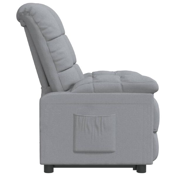 vidaXL Fauteuil inclinable Gris clair Tissu