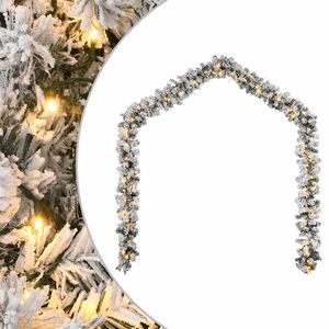 vidaXL Guirlande de No&euml;l avec lumi&egrave;res LED Vert 5 m PVC