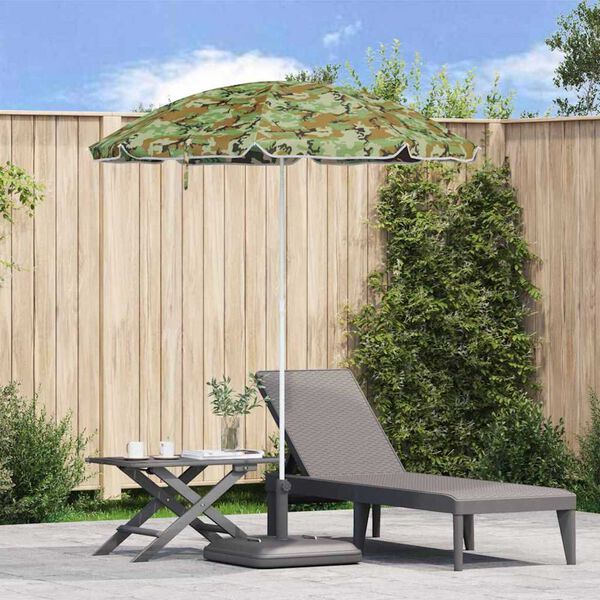 vidaXL Parasol de plage Camouflage 206 x 206 x 212 cm
