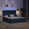 vidaXL Lit avec rangement et LED avec LED Bleu 160 x 200 cm Polyester