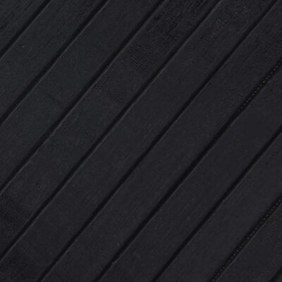 vidaXL Tapis rectangulaire noir 100x500 cm bambou