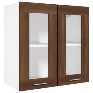 vidaXL Vitrine suspendue "Lyon" Ch&ecirc;ne brun 60 x 31 x 60 cm Bois d'ing&eacute;nierie