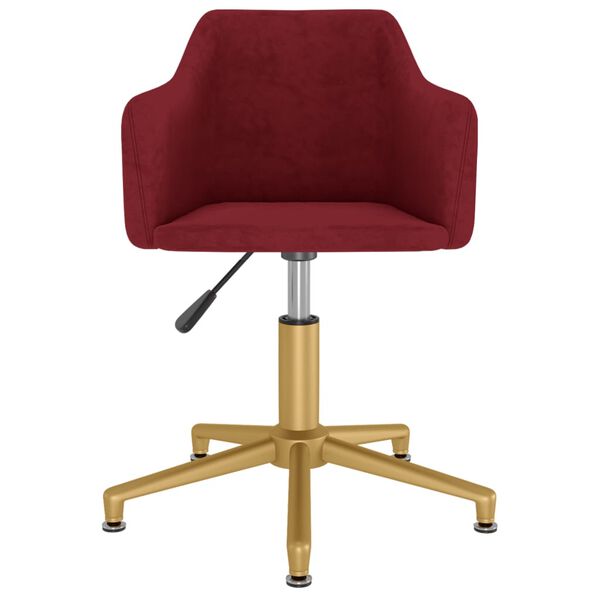 vidaXL Chaises &agrave; manger pivotantes lot de 4 Rouge bordeaux Velours