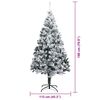 vidaXL Sapin de Noël artificiel Blanc 180 cm PVC, Acier et Plastique