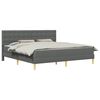 vidaXL Cadre de lit avec matelas Gris fonc&eacute; 180 x 200 cm tissu