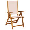 vidaXL Chaises pliables de jardin lot de 6 bois d'acacia et textil&egrave;ne