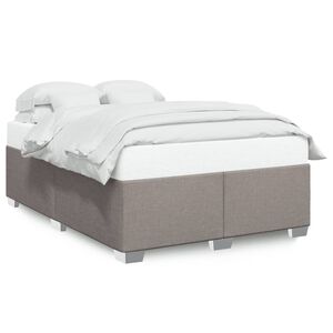vidaXL Cadre de lit sans matelas taupe 140x200 cm tissu