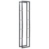 vidaXL Portant de bois de chauffage Noir 40x25x200 cm Acier