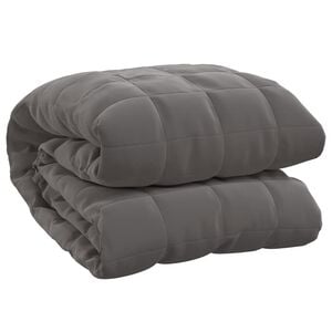 vidaXL Couverture lest&eacute;e Gris 120x180 cm 9 kg Tissu