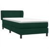 vidaXL Sommier &agrave; lattes de lit et matelas vert fonc&eacute; 90x220 cm velours