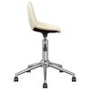 vidaXL Chaise pivotante de bureau Cr&egrave;me Tissu