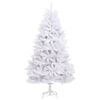 vidaXL Sapin de No&euml;l artificiel &agrave; charni&egrave;res avec support blanc 210 cm