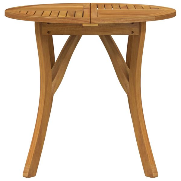vidaXL Table de jardin Ø 85 cm Bois d'acacia solide