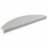 vidaXL Tapis d'escalier 15 pi&egrave;ces 65 x 21 x 4 cm Argent Demi-rond Grand