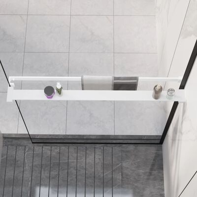 vidaXL Étagère de douche pour paroi de douche à l'italienne Blanc 90cm