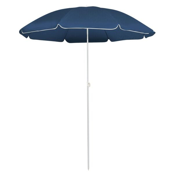 vidaXL Parasol de jardin avec m&acirc;t en acier bleu 180 cm