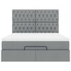 VidaXL Cadre de lit ottoman et matelas gris clair 140x200 cm tissu