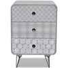 vidaXL Armoire latérale avec 3 tiroirs Gris