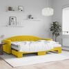 vidaXL Lit de jour avec lit gigogne et matelas jaune 80x200 cm velours