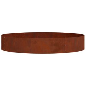 vidaXL Anneau de jardini&egrave;re Rouill&eacute; 120 x 120 x 20 cm Acier patin&eacute;