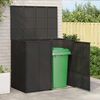 vidaXL Boîte de poubelle 2 pcs Noir 65 x 80 x 115 cm Polyéthylène