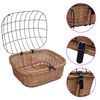 vidaXL Panier avant de v&eacute;lo avec couvercle 50x45x35 cm Saule naturel