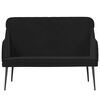 vidaXL Banc Noir 110x76x80 cm Velours