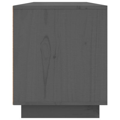 vidaXL Meuble TV Gris 156x37x45 cm Bois de pin massif