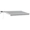 vidaXL Cadre de store manuel avec LEDs Anthracite et blanc 3 x 2,5 m