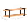 vidaXL Meuble TV 130x40x40 cm Bois d'acacia solide