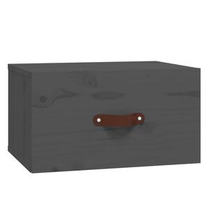 vidaXL Table de chevet murale Gris 40x29,5x22 cm