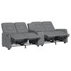 vidaXL Fauteuil de massage inclinable porte-gobelet 4 places gris