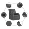 vidaXL Fauteuil inclinable Gris fonc&eacute; Tissu