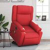 vidaXL Fauteuil inclinable de massage &eacute;lectrique rouge similicuir