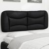vidaXL Coussin de t&ecirc;te de lit Hvar noir 140 cm similicuir
