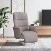 vidaXL Fauteuil inclinable de massage avec repose-pieds taupe tissu