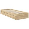 vidaXL Lit de Rangement Ch&ecirc;ne Sonoma 75 x 190 cm Bois d'ing&eacute;nierie