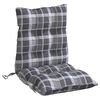 vidaXL Coussins de chaise &agrave; dossier bas lot de 6 motif &agrave; carreaux gris