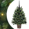 vidaXL Sapin de No&euml;l artificiel avec 150 LED Vert 75 cm PE et PVC