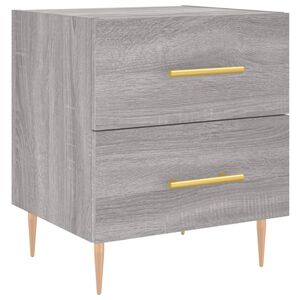 vidaXL Table de chevet sonoma gris 40x35x47,5 cm bois d&rsquo;ing&eacute;nierie
