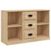 vidaXL Buffets 3 pcs Ch&ecirc;ne sonoma Bois d'ing&eacute;nierie