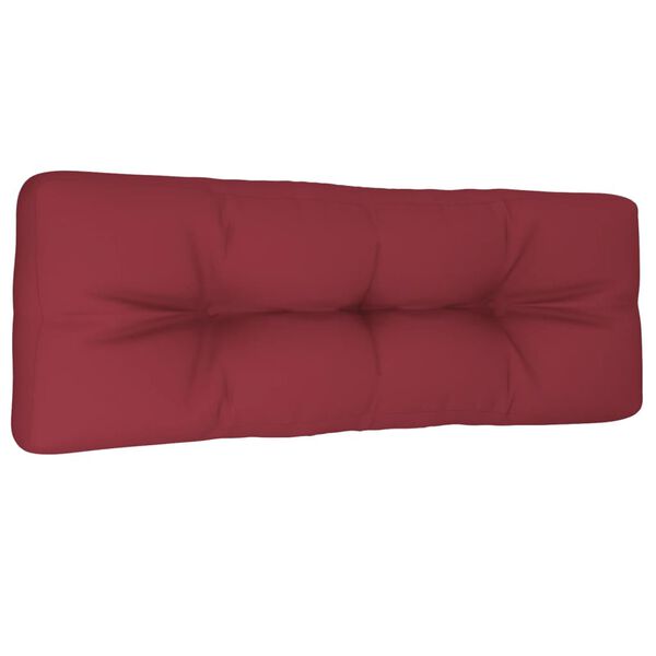vidaXL Coussin de palette rouge bordeaux 120x40x12 cm tissu
