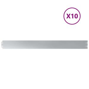 vidaXL Bordures de pelouse 10 pcs 10x103 cm acier galvanis&eacute;