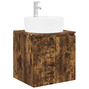 vidaXL Vanit&eacute; de lavabo mural Ch&ecirc;ne fum&eacute; 49,5 x 44,5 x 65 cm