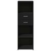 vidaXL Buffet haut noir 40x42,5x124 cm bois d'ing&eacute;nierie