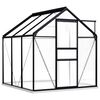 vidaXL Serre avec cadre de base Anthracite Aluminium 3,61 m&sup2;