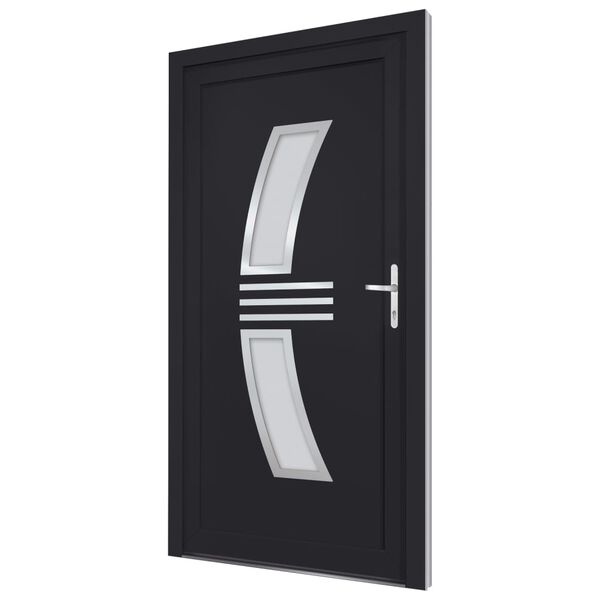 vidaXL Porte d'entr&eacute;e anthracite 108x200 cm PVC