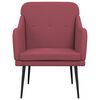 vidaXL Fauteuil Rouge bordeaux 63x76x80 cm Tissu