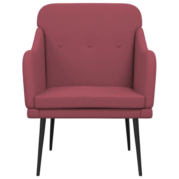 vidaXL Fauteuil Rouge bordeaux 63x76x80 cm Tissu