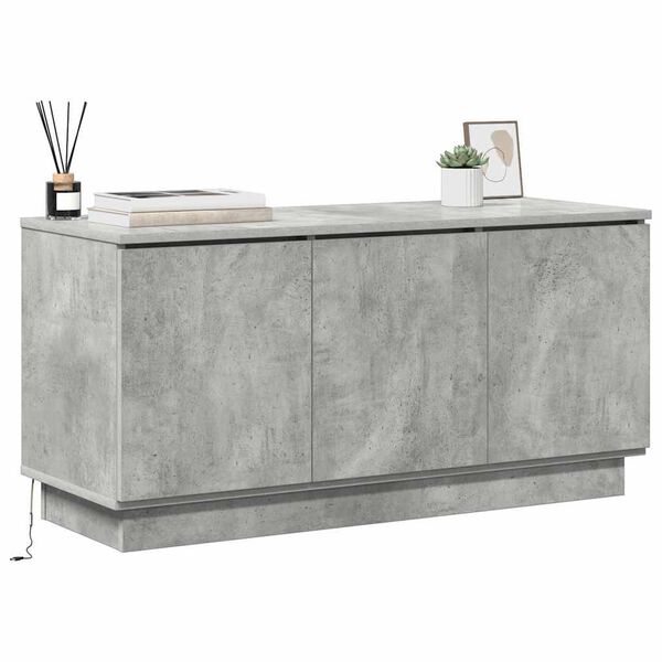 vidaXL Meuble TV Gris béton 100 x 38 x 49 cm Bois d'ingénierie